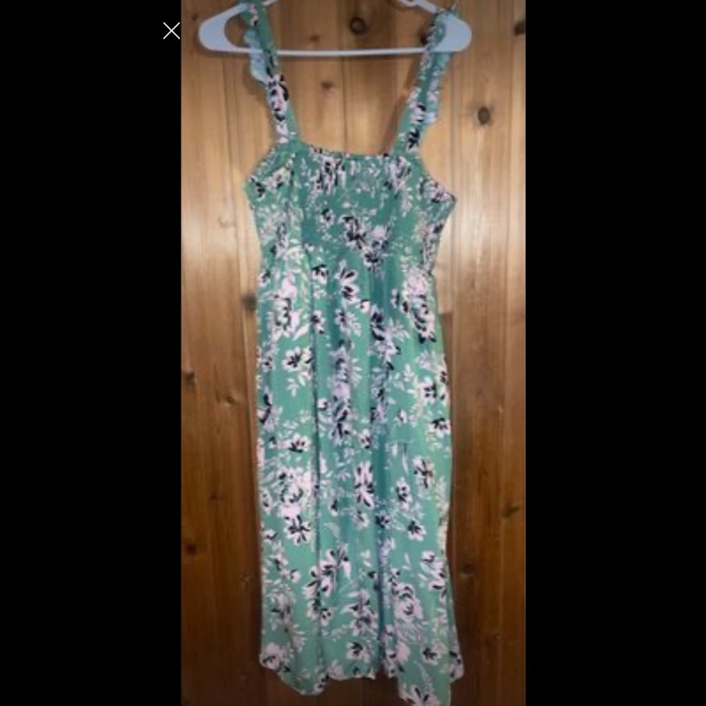 Torrid Green And Pink Floral Dress Size 1X